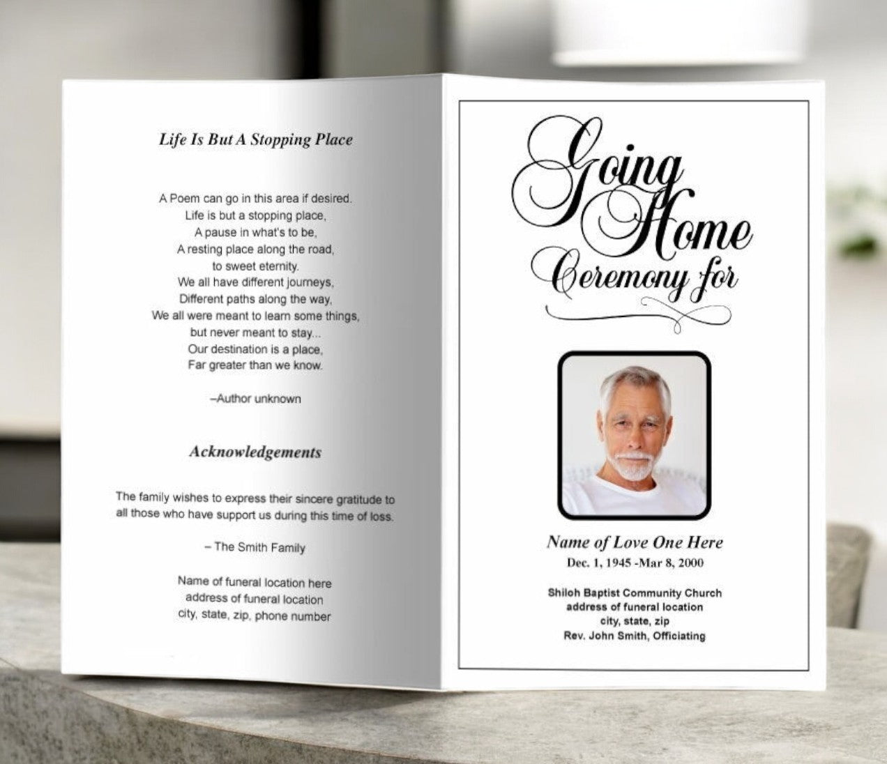 Going Home Funeral Program Template – Funeral Program-Site Funeral ...