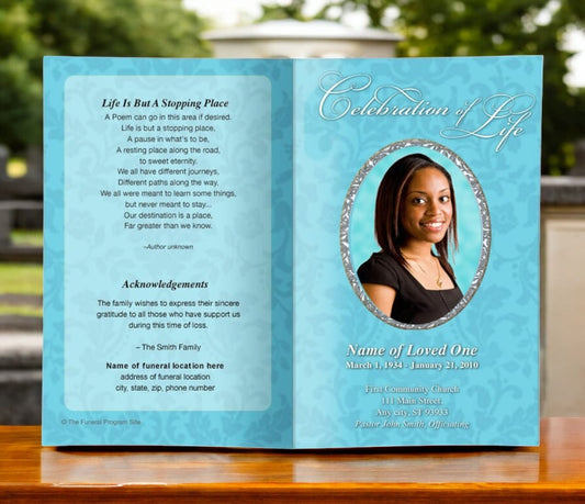 Whitney Funeral Program Template