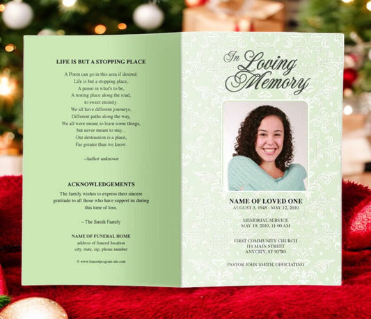Sachet Funeral Program Template