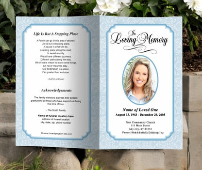 Cambria Funeral Program Template
