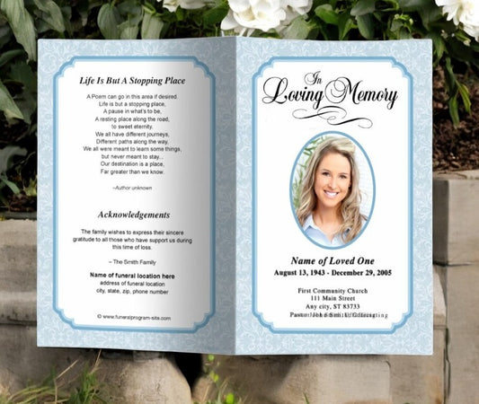 Cambria Funeral Program Template