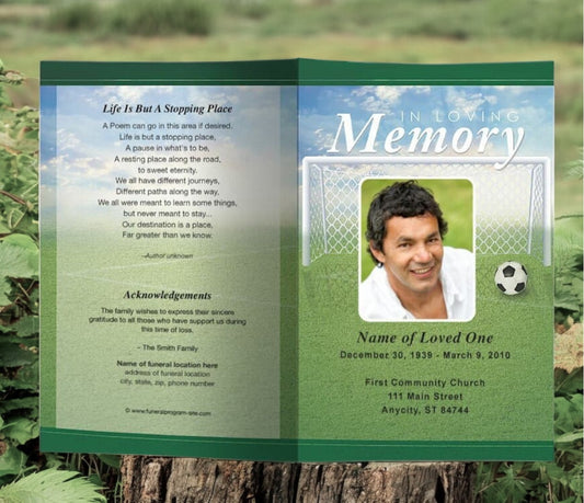 Soccer Funeral Program Template