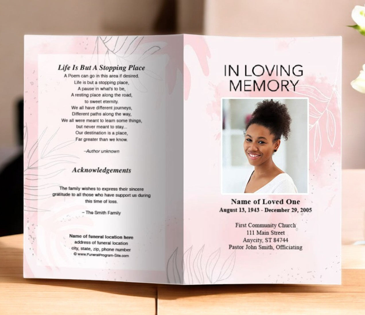 Alumni Funeral Program Template – Funeral Program-Site Funeral Programs ...