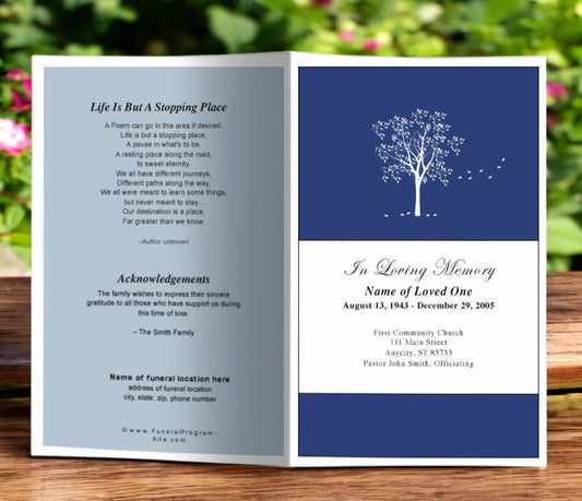 Solitude Funeral Program Template