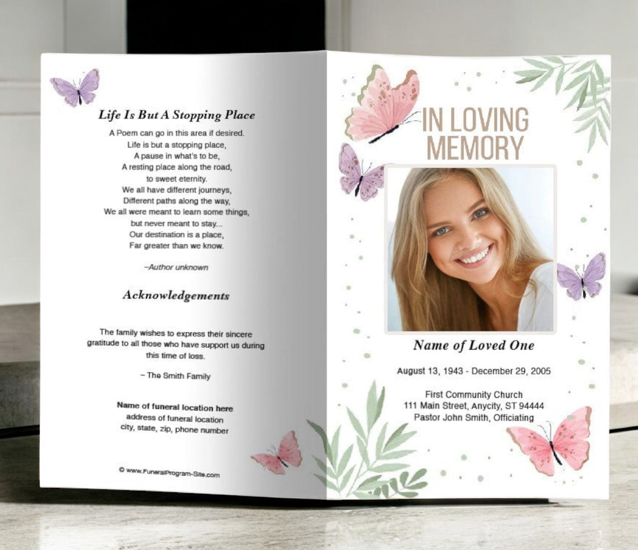Funral Program Sheet Henrietta Funeral Program Template – Funeral Program-Site Funeral ...
