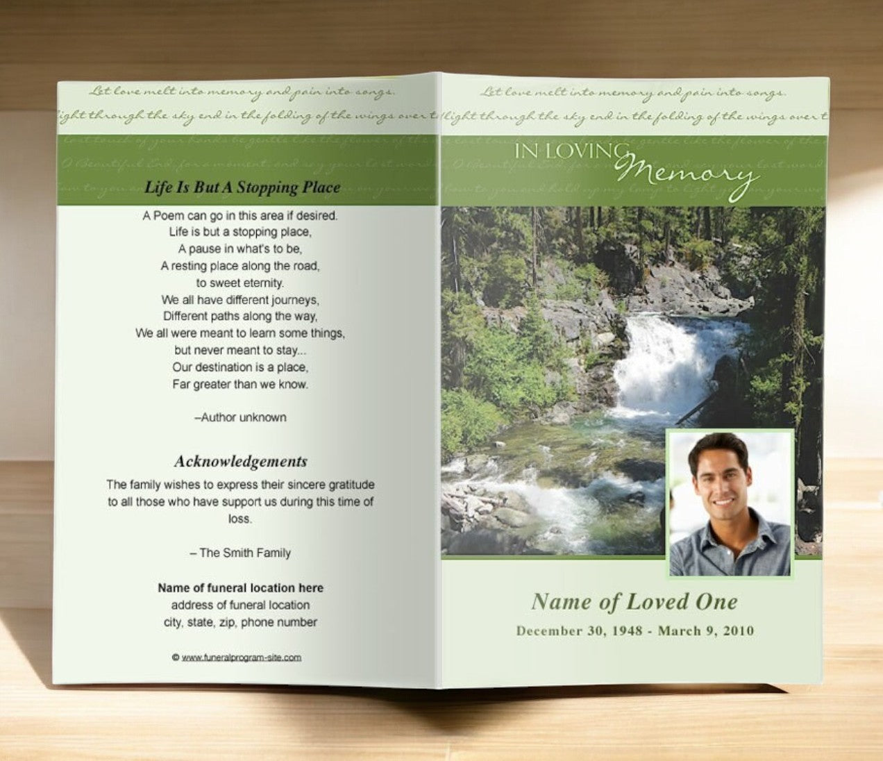 Winsome Funeral Program Template