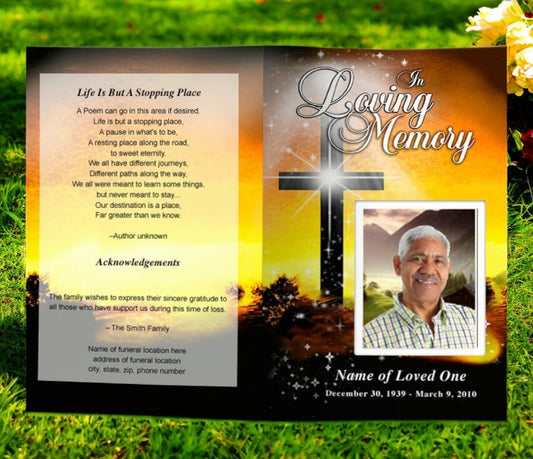 Splendor Funeral Program Template