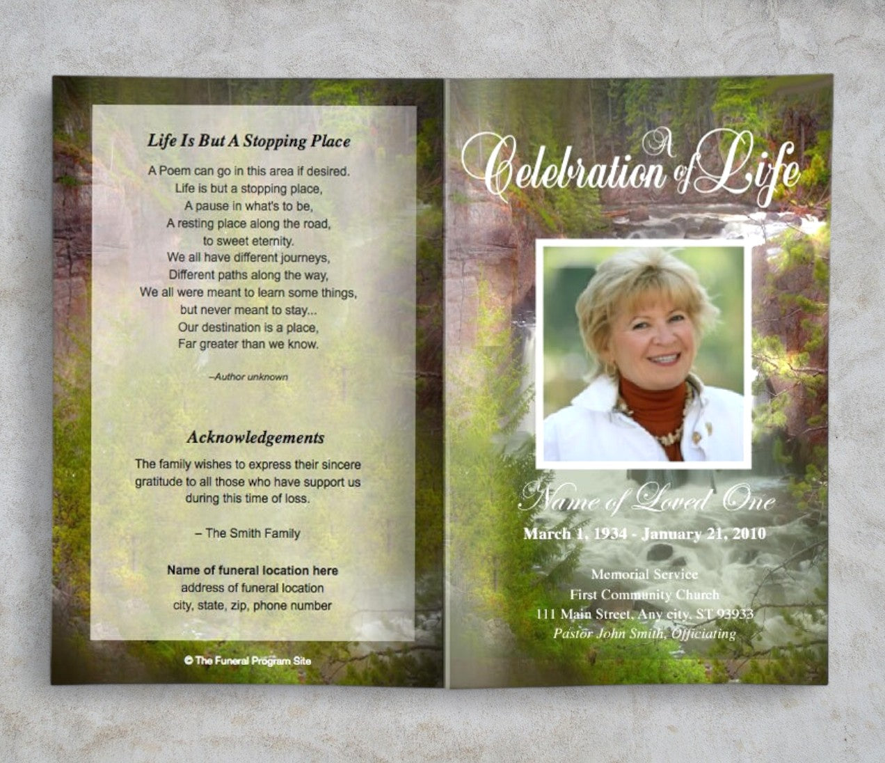 Graceful Funeral Program Template | DIY Funeral Programs – Funeral ...