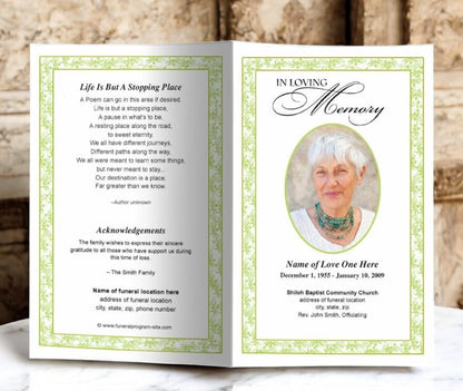Caramel Funeral Program Template