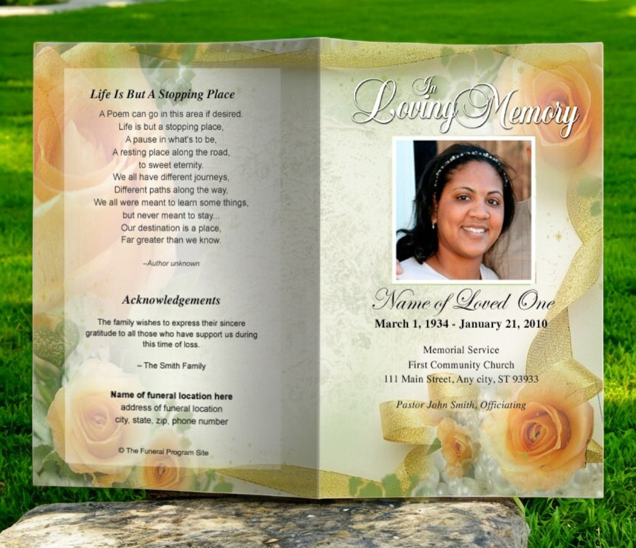 Rejoice Funeral Program Template | Funeral Program Site – Funeral ...