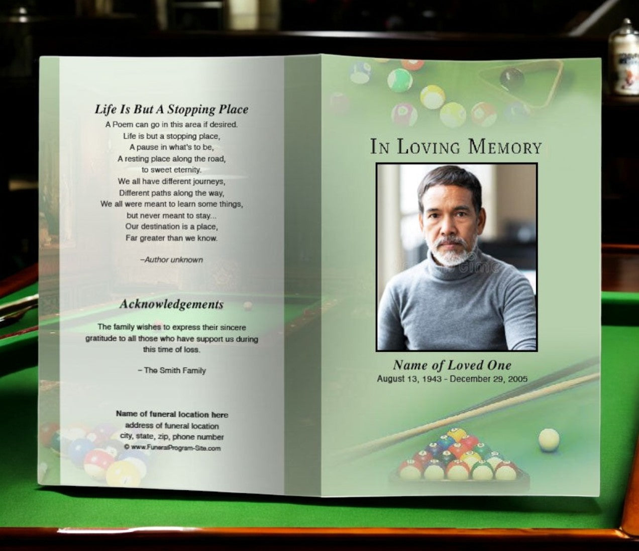 Big Rig Funeral Program DIY Funeral Bulletins - Funeral Bulletin Templates – Page 3 – Funeral ...