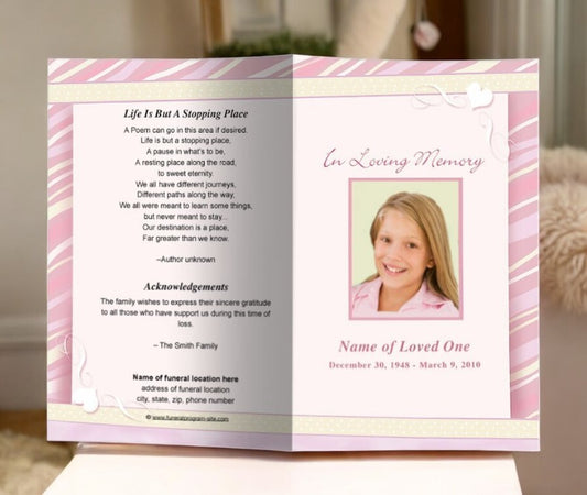 Carly Funeral Program Template