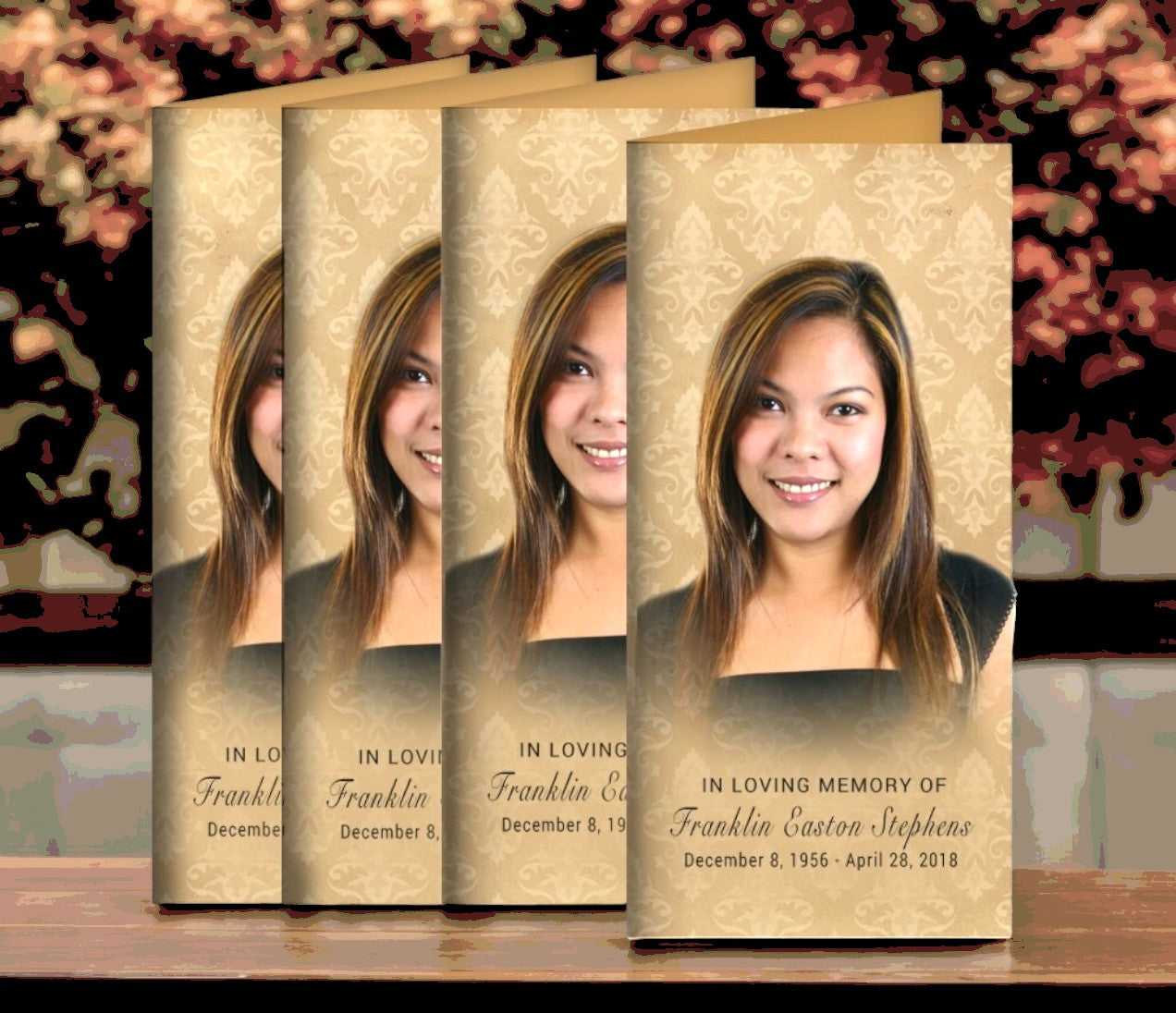 Folded Program Insert Annabelle Long Fold Funeral Program Design & Print – Funeral Program ...