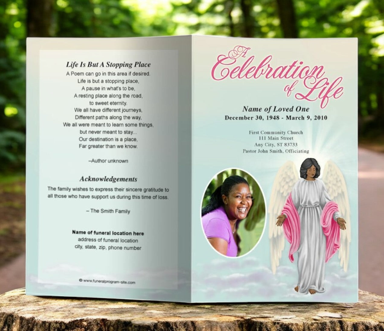 Make Your Own Funeral Program Customizable Funeral Program And Prayer