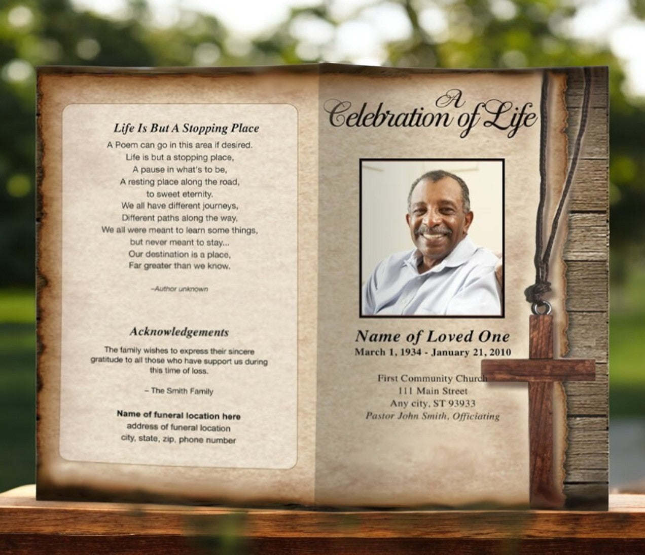 Funeral Program Inserts Shepherd Funeral Program Template | DIY Funeral Programs – Funeral ...
