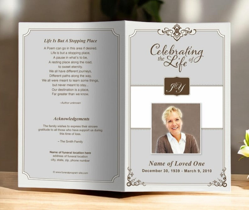 Celebrity Funeral Program Template