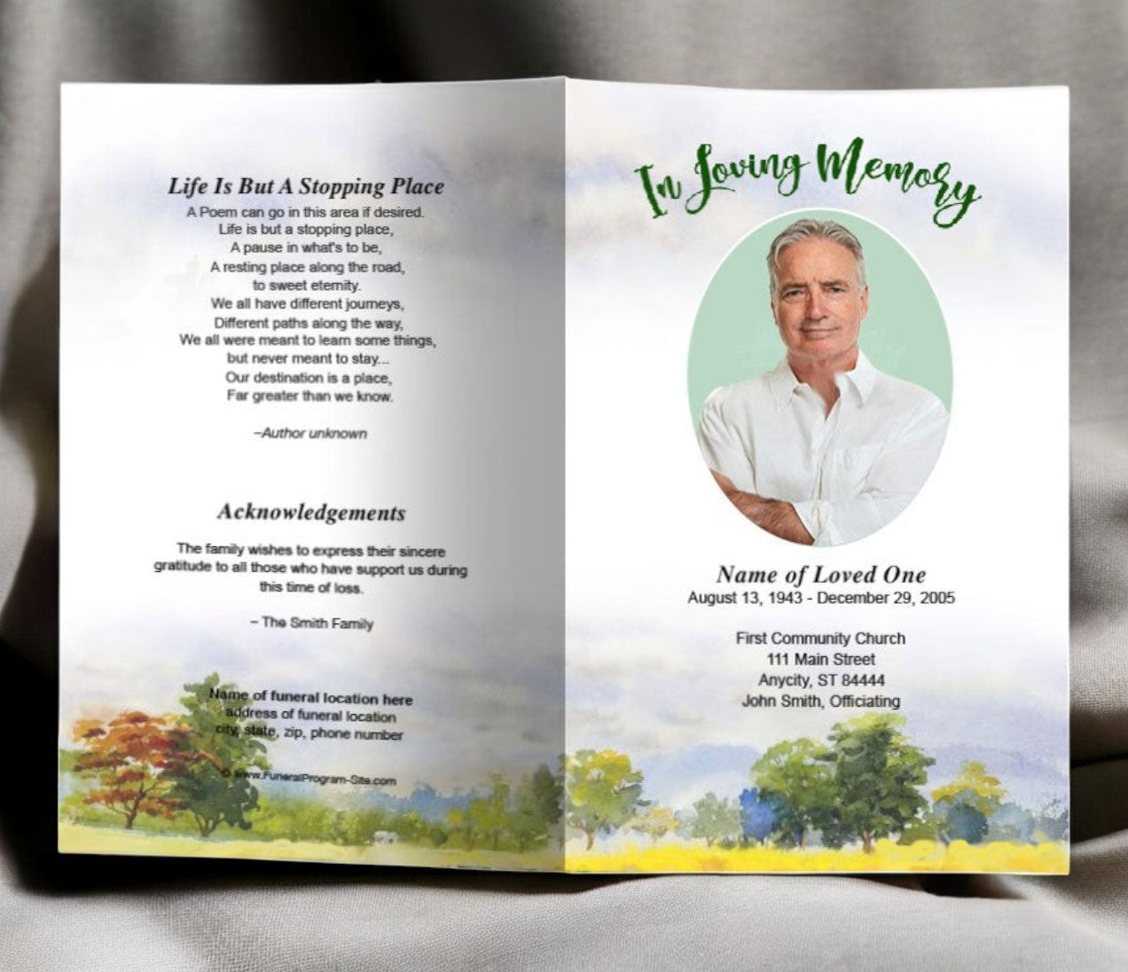 Panorama Funeral Program Template – Funeral Program-Site Funeral ...