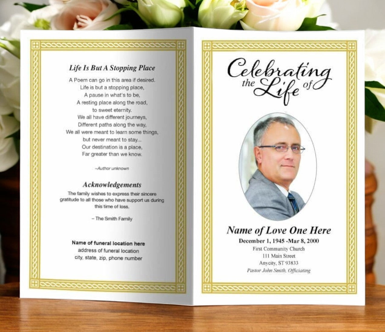 Romans Funeral Program Template | DIY Funeral Programs – Funeral ...