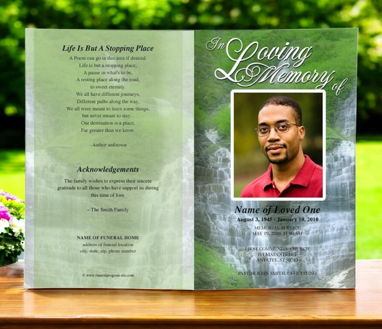 Majestic Funeral Program Template | DIY Funeral Programs – Funeral ...