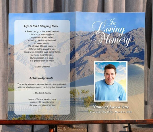 Sandy Funeral Program Template