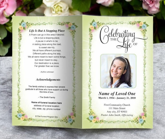 Christie Funeral Program Template