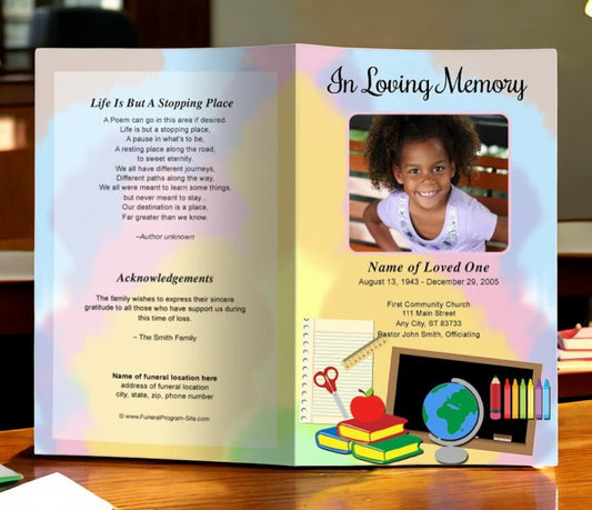 School Funeral Program Template