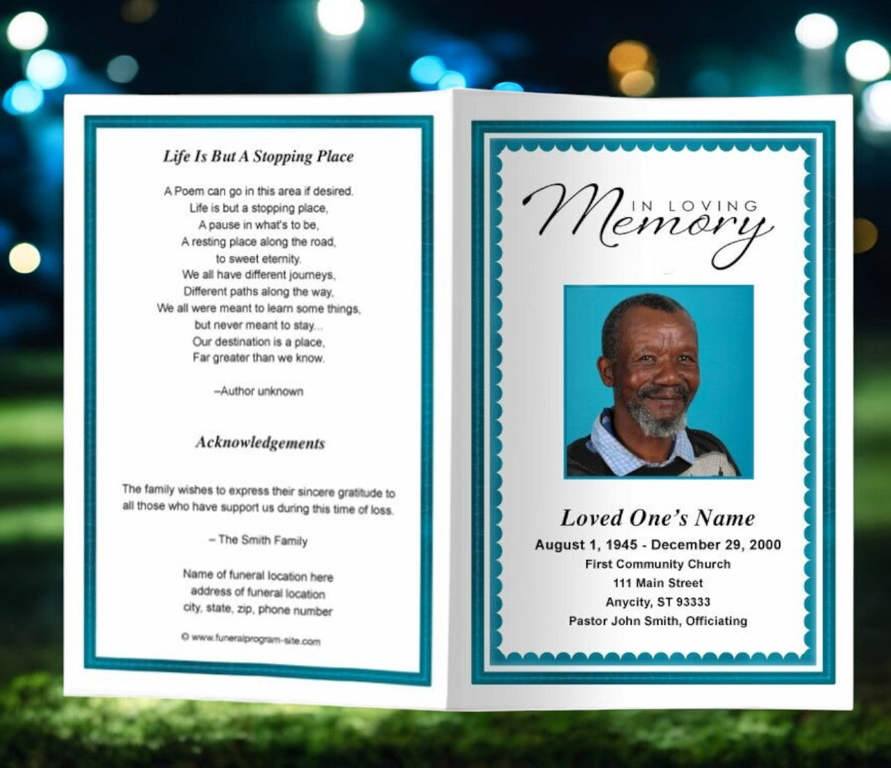 Funral Program Sheet Gallant Funeral Program Template | DIY Funeral Program – Funeral ...