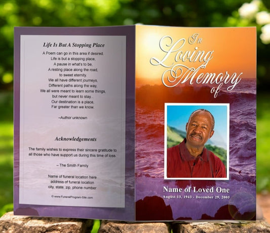 Twilight Funeral Program Template