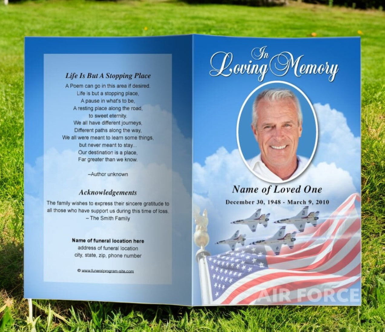 Blush Pink Roses Watercolor Funeral Program Template Funeral Program