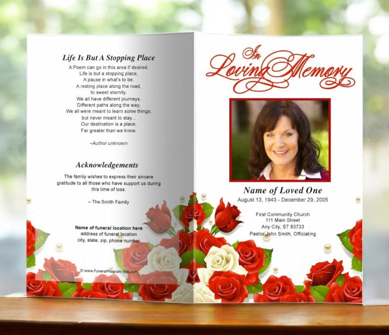 Diva Funeral Program Template | Funeral Programs Site – Funeral Program ...