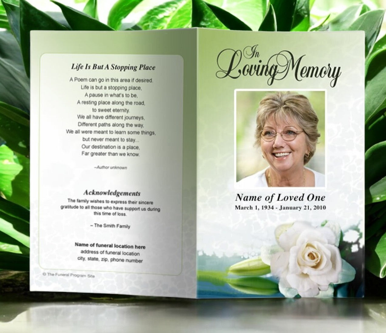 Divine Funeral Program Template | Funeral Program Site – Funeral ...
