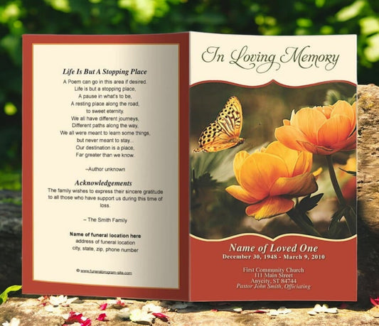 Sienna Funeral Program Template