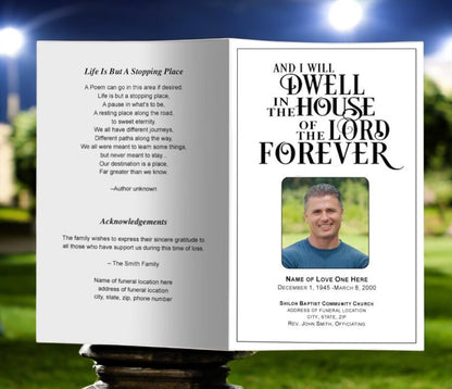 Dwell Funeral Program Template