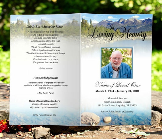 Sierra Funeral Program Template