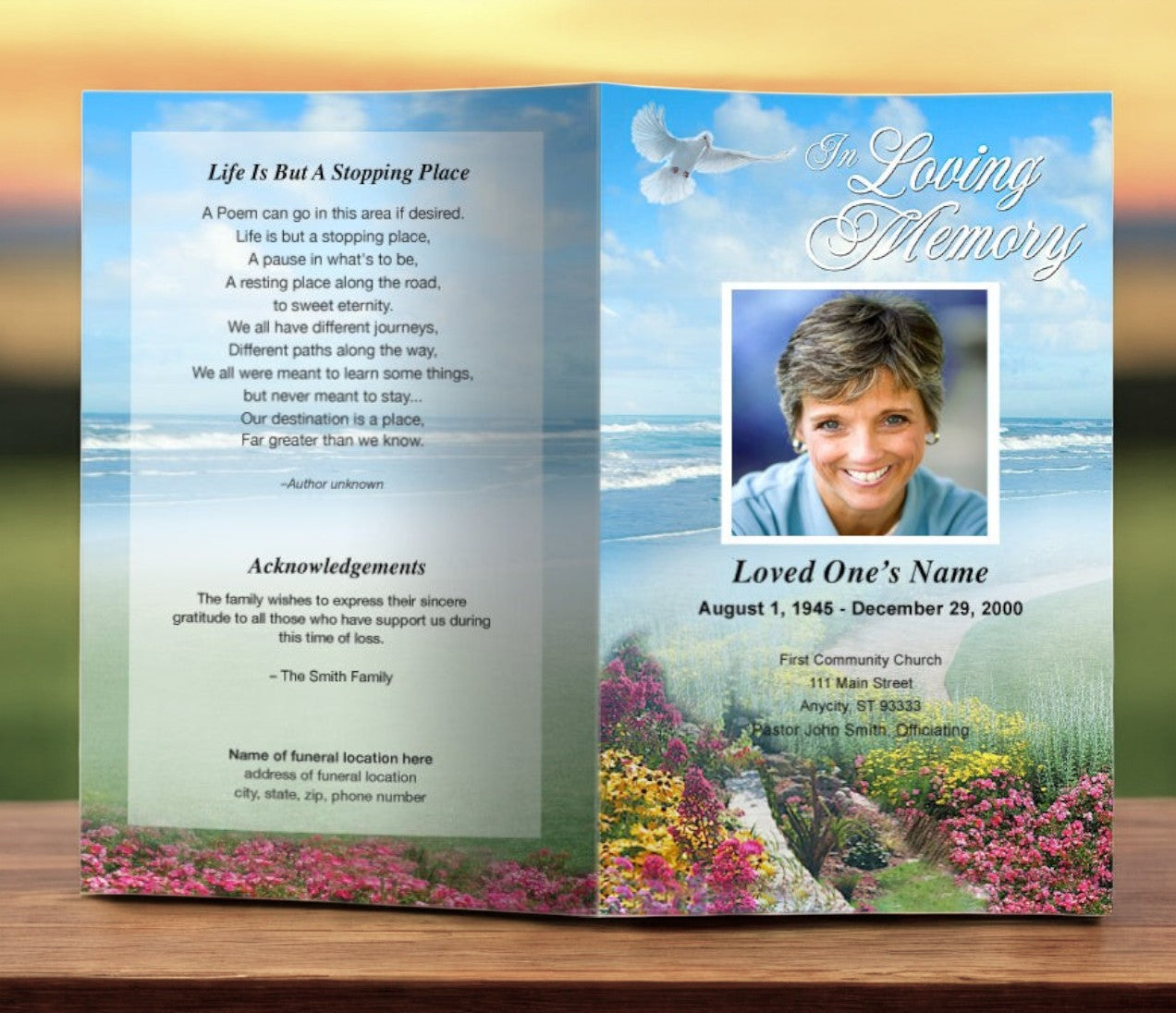 24K Funeral Program Template | DIY Funeral Programs – Funeral Program ...
