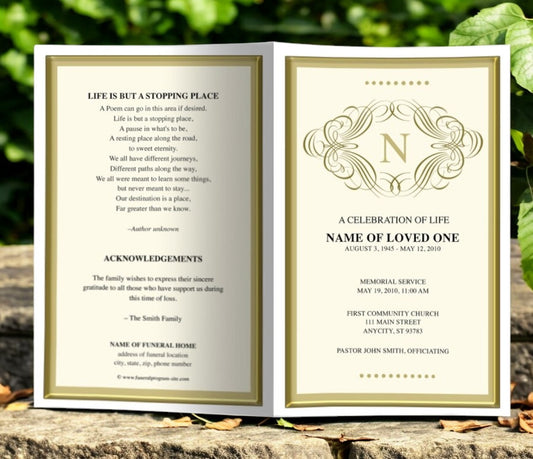 Signature Monogram Frame Program Template