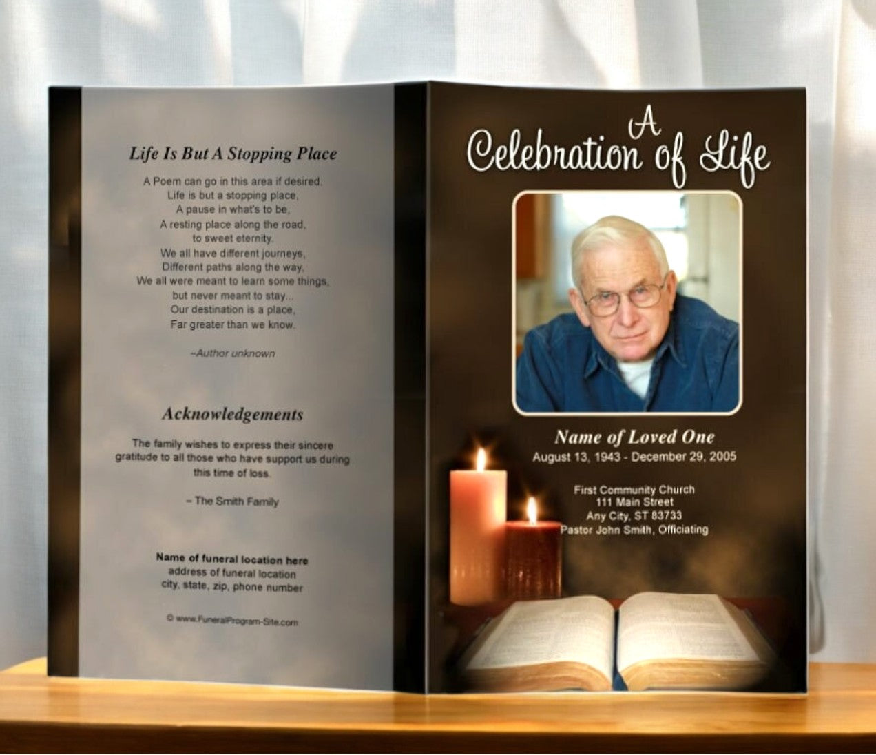 Big Rig Funeral Program DIY Funeral Bulletins - Funeral Bulletin Templates – Page 3 – Funeral ...