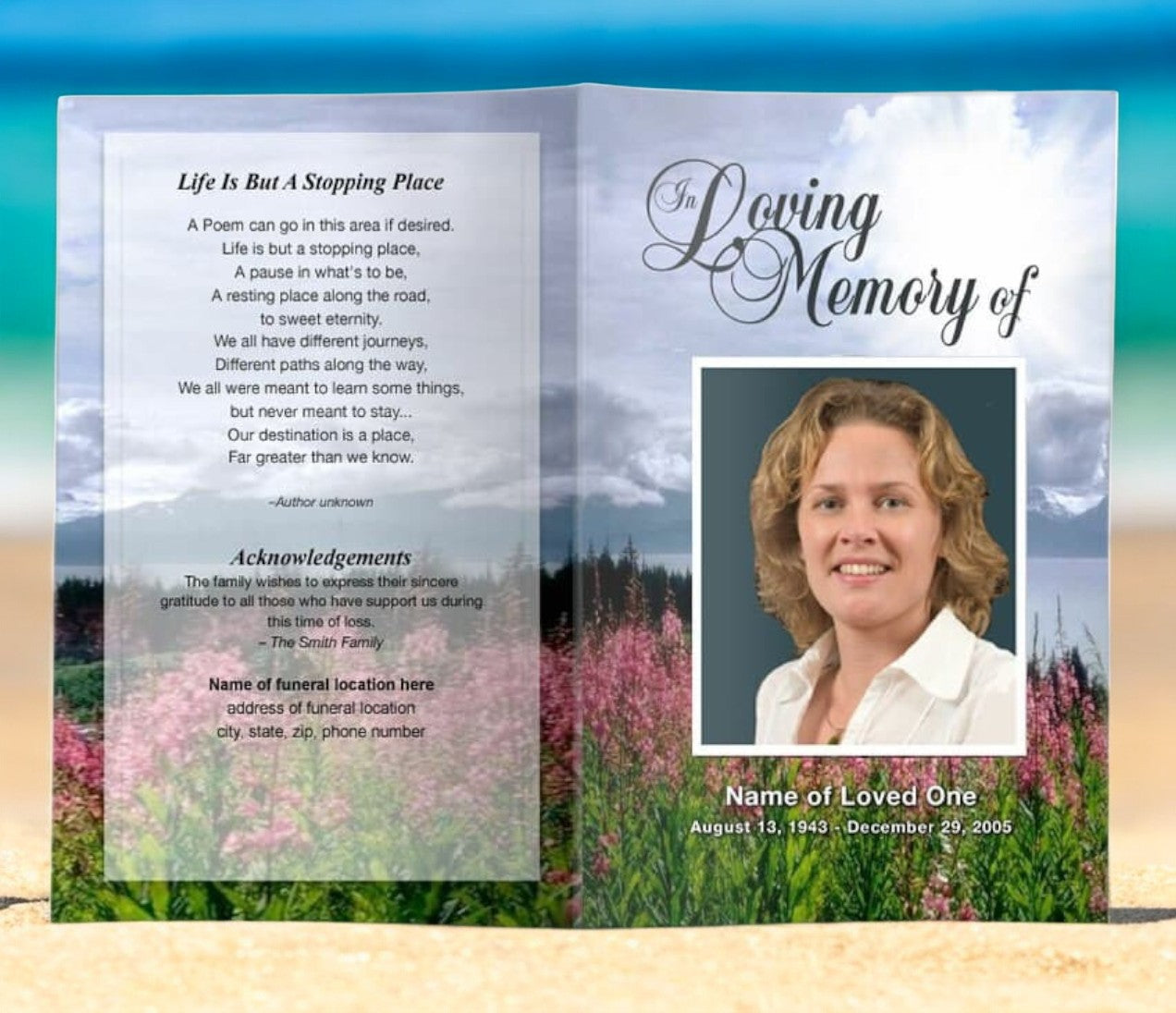 Seasons Funeral Program Template | DIY Funeral Programs – Funeral ...