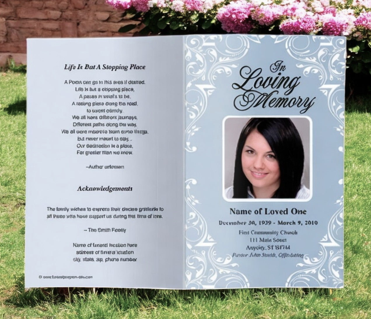 Victoria Funeral Program Template | DIY Funeral Programs – Funeral ...