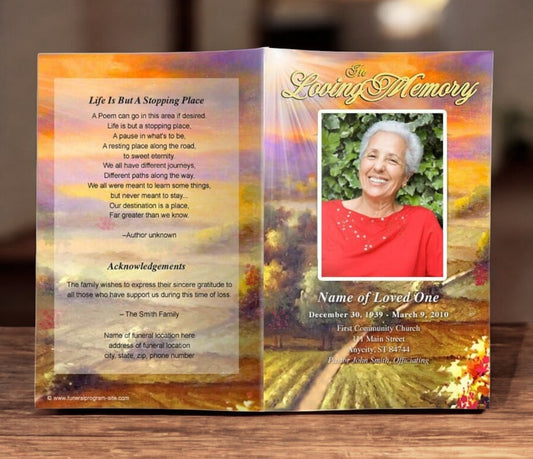 Valley Funeral Program Template
