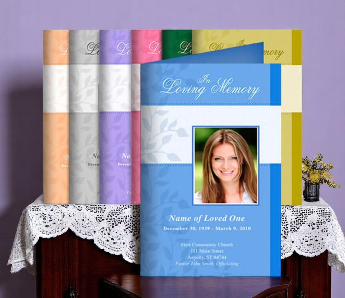 Funeral Program Inserts You Design, Bifold Funeral Program Printing Service (Pack of 25 ...