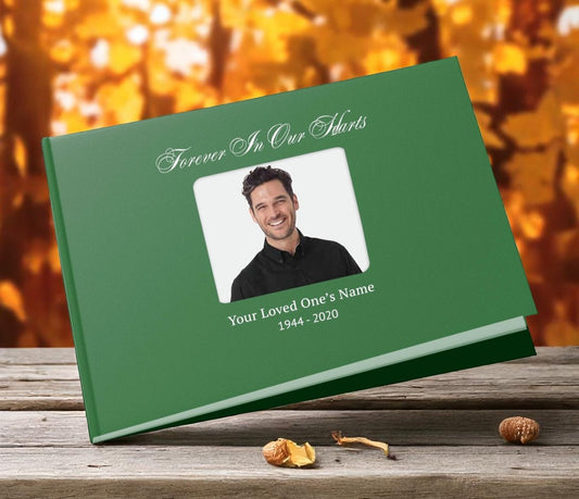 Galant Landscape Linen Funeral Guest Book