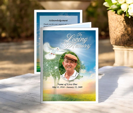 Gardener Small Memorial Card Template