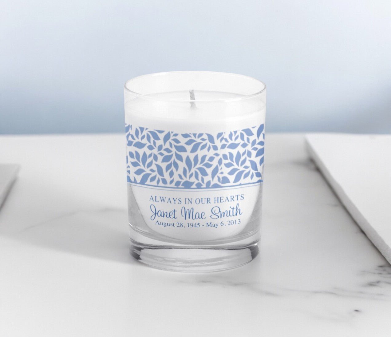 Genesis Personalized Votive Memorial Candle - The Funeral Program Site