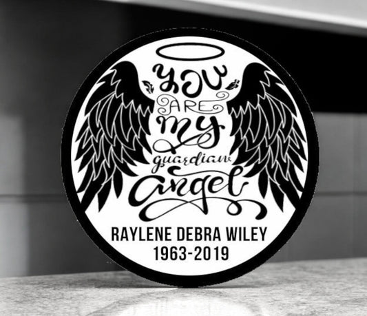 Guardian Angel B&W In Loving Memory Of Patch - Funeral Program - Site Funeral Programs & Templates