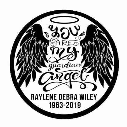Guardian Angel B&W In Loving Memory Of Patch - Funeral Program - Site Funeral Programs & Templates