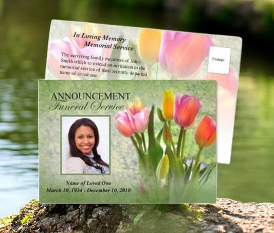 Harvest Funeral Announcement Template