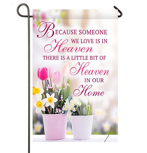 Heaven In Our Home Garden or Cemetery Flag - Funeral Program - Site Funeral Programs & Templates
