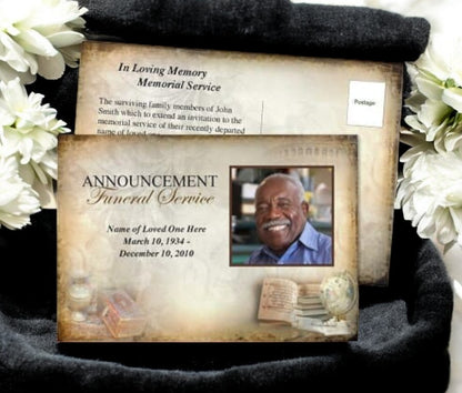 History Funeral Announcement Template