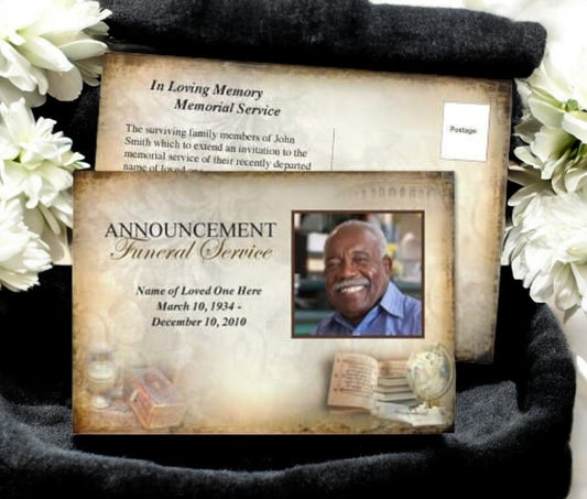 History Funeral Announcement Template